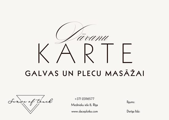 Galvas un plecu masāžai